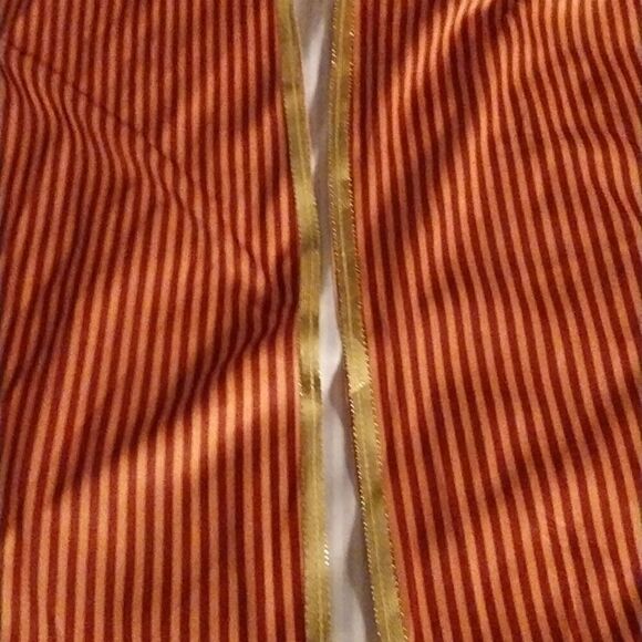 NWOT Kimono Orange Stripe  With Gold Triming One Size - Picture 6 of 8